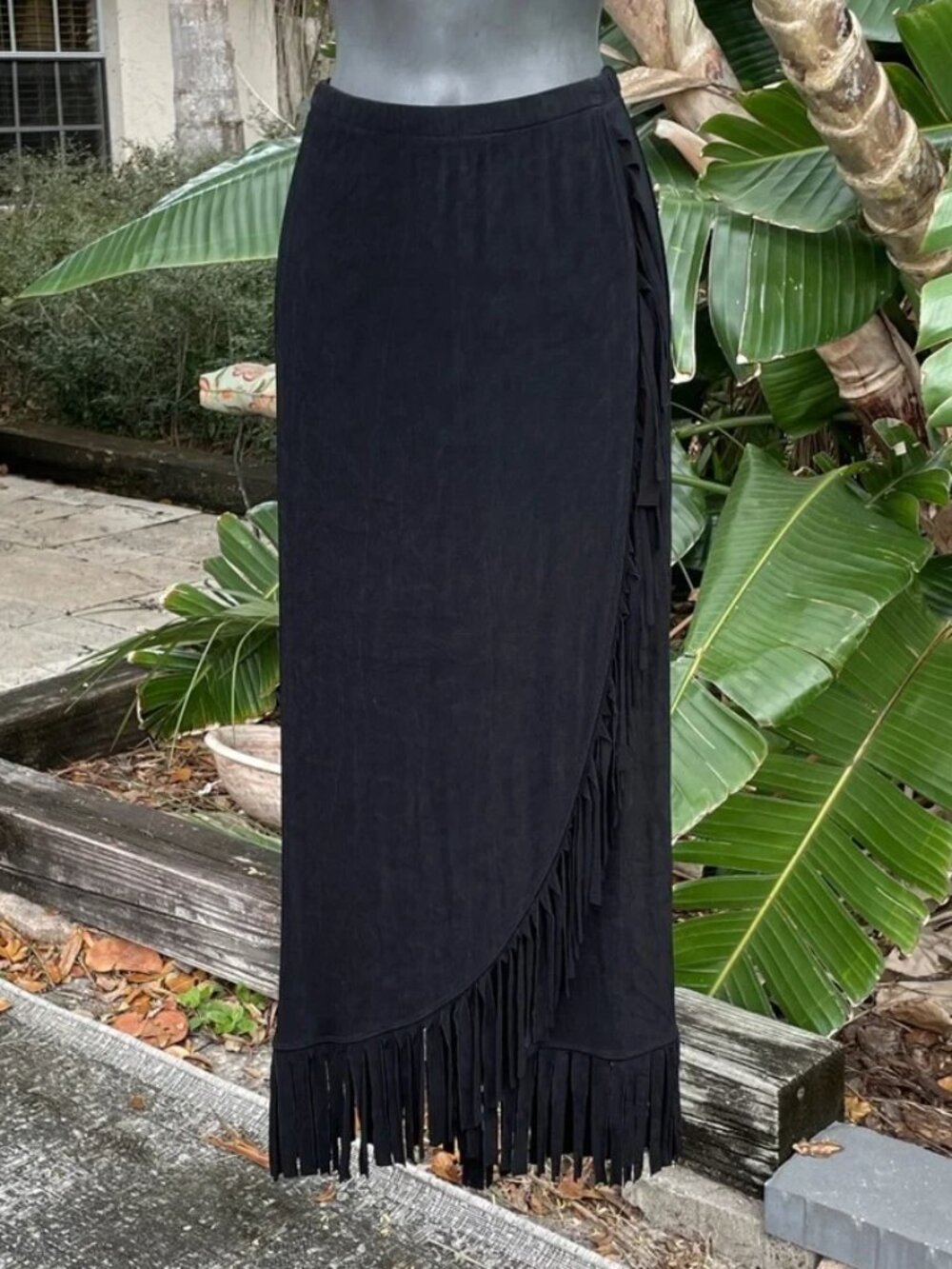 Chico's RETIRED Fringe Twist & Shout Travelers Skirt Size 1